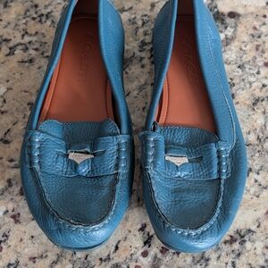 Coach Blue Leather Loafers
